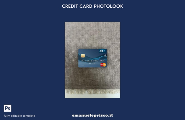 modello frontale photolook mastercard Samoa ANZ Bank in stile verificato